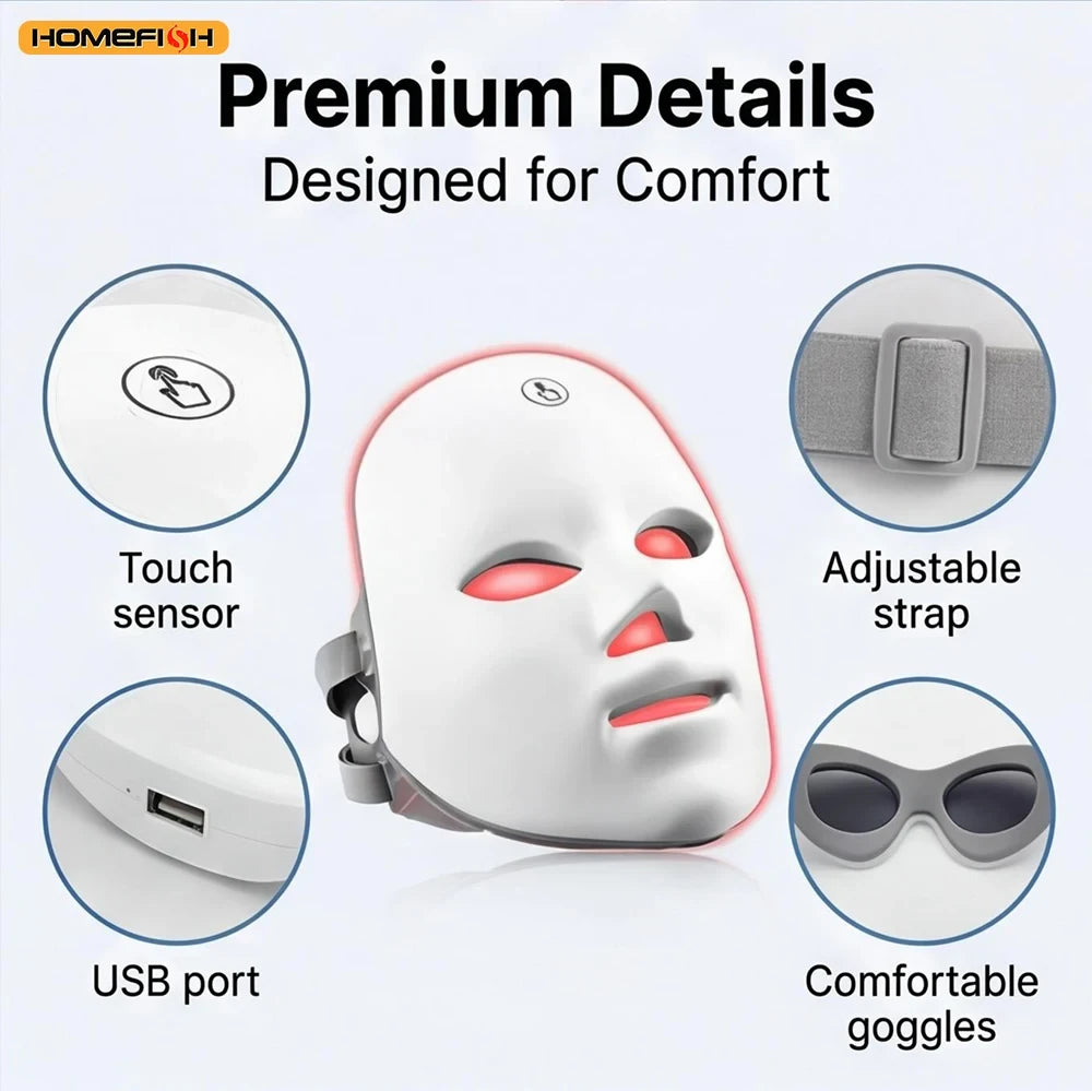7 Color LED Photon Light Therapy Mask